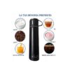 Set Regalo - Thermos con 3 Tazze in Acciaio Inox. 304 da 500 ml - Blu