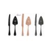 Set Regalo - Per Torta in Acciaio Inox. 304 - Spatola e Coltello Eleganti - Ideale regalo Matrimonio - Nero.