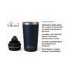 Imagen 44 Tazza Termica 510 ml in Acciaio Inox. 304 con Coperchio – Senza BPA – Bianca